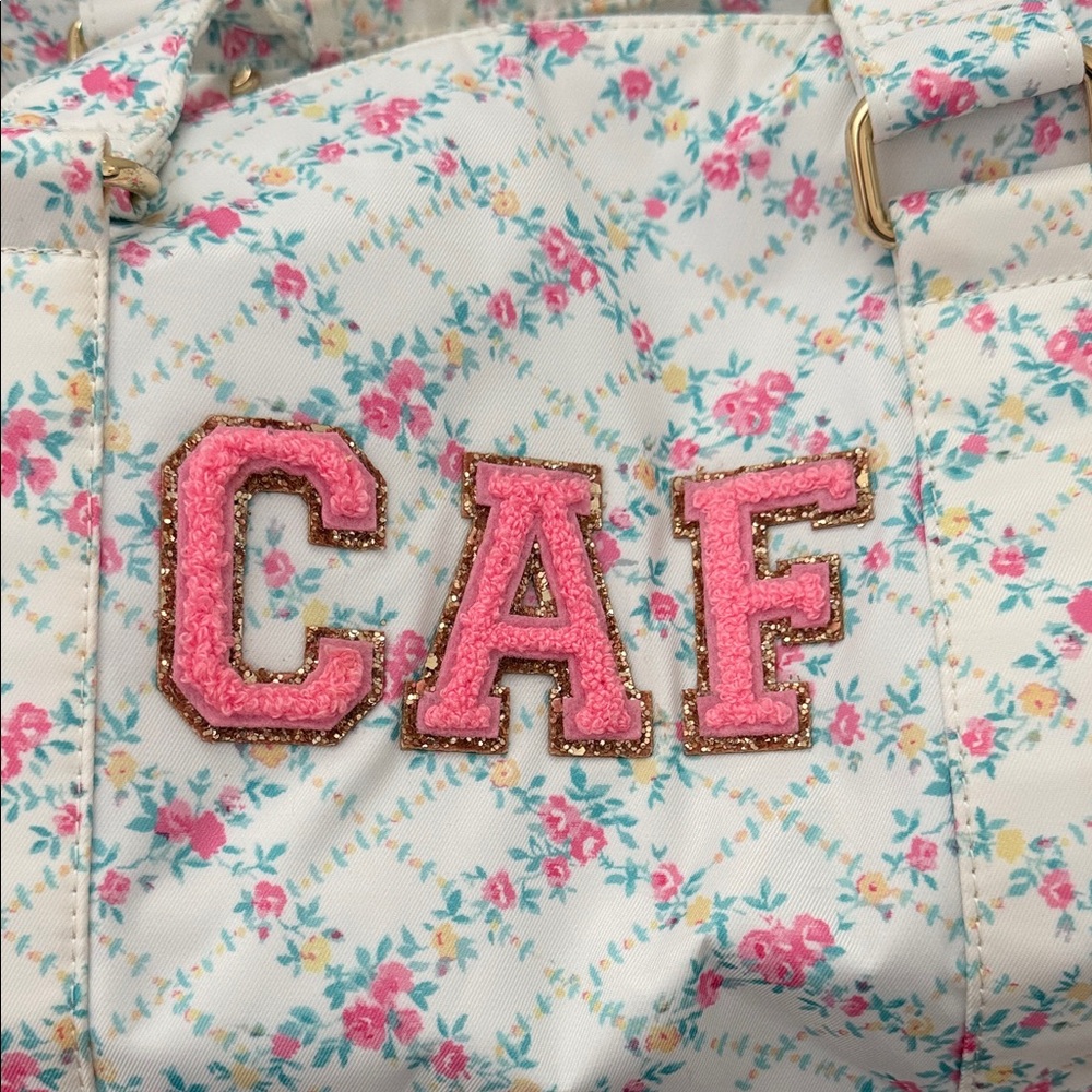 Stoney Clover Lane Floral Travel Bag with Pink Strap - Picture 2 of 4